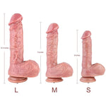 8” Dual-Density Ultra Realistic Silicone Dildo, 5.80” Insertable Length With Kliclok System For Beginner User, S Size Yalman, High-End Series