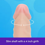 Lifelike Lover Anal Dildo - 6 Inch Realistic Dildo For Men, Women And Couples - Firm Slimline With Suction Cup - Beginner Adult Sex Toy - Waterproof - Flesh Pink