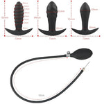 Inflatable Butt Plug, Body-Safe Silicone Anal Training Kit with Pump Silicone Anal Hook for Adults Stretcher & Gag Play Accessories Waterproof Adult Sex Toys A15