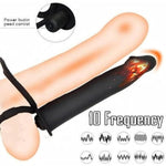 Penis Vibrator Realistic Dildo Strap-On Double Penetration Anal Sex Plug 10 Vibration Mode Strap-On Dildo For Couples Toys Adult Sex Toys (Black)