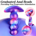 Anal Plug Training Set Wearable Anal Beads Butt Plug Trainer Kit Dilator