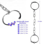 Bdsm Sex Restraints Adjustable Bondage Metal Anklecuffs, 5 Adjustable Sizes, No Lock Design For Sm Sex Games Couples Sex Toy