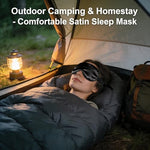 Sleep Mask, Silk Satin Blackout Blindfold with Adjustable Strap
