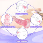 7 Inch Braid Dildo G Spot Stimulation Dildos With Powerful Suction Cup For Hands-Free Play Anal Adult Sex Toy For Women And Couple (Pink)