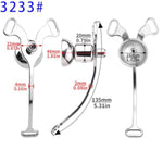 Stainless Steel Negative Inverted Chastity Cage Device + Chastity Belt, Male Metal Flat Chastity Cage, Bdsm Penis Exercise Restraints Male Sex Toys - A155 (White)