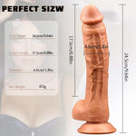 Huge Silicone Dildo With Powerful Suction – 10" Realistic, Soft & Flexible For Women, Men & Couples
