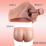 Soft Silicone Universal Size High Elasticity Wearable Dildo, Adult Game Dildo Panties, Strap On Dildo With Hollow Sheah Sleeve, Male Sex Toy For Men Gay Couples