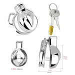 Sissy Chastity Cage With Leash And Invisible Lock Male Cock Cage Made Of Stainless Steel Chastity Devices For Binding Men'S Penis Adult Sex Toys Metal Penis Lock (1.77In)