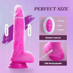 Tracy’S Dog Thrusting Dildo Vibrator - 9.25" Heating Realistic G-Spot Vibrator For Women Couples, Remote-Controlled Adult Sex Toy With 3 Thrusting Speeds, 10 Vibration Modes & Suction Cup Base