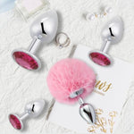 Anal Plug Sex Toys Games For Women,4 Pcs Stainless Steel Butt Plug Fox Tail Butt Plugs Trainer Silicone Anal Plugs For Adult Sex Toy For Couple Anal Training Set