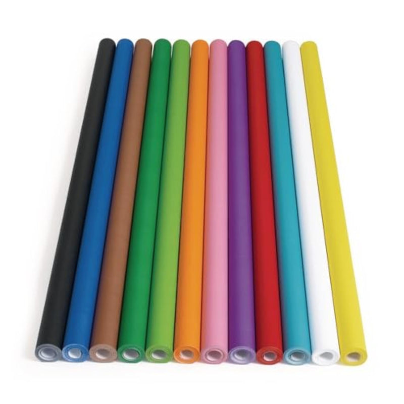 Prima-Color Fade-Resistant Paper Roll Set of 12 Vibrant Colors