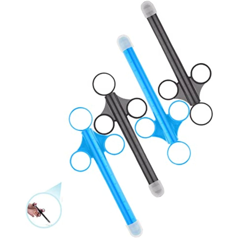 Lube Applicator Syringes, Lubricant Tube Shooter With Smooth Rounded Cap For Men, Women & Couples, Reusable, Easy Use & Clean [10Ml Scales][2 Pcs Gray & 2Pcs Blue]