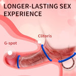 Pocket Silicone Penis Rings Kit, 3 Different Sizes Cock Rings Set Sex Toy For Men (Blue)