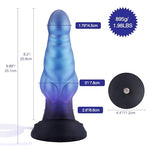 9.89" Squirting Silicone Dildo, 8.2" Insertable Length Dong, Sex Machine Attachment, KlicLok System Compatible for Machines and Lube Launcher - L Size, Fantasy Series