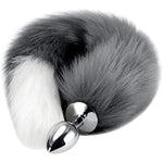 Anal Butt Plug Stainless Steel Anal Stopper Sm Anus Toy With Faux Fox Tail