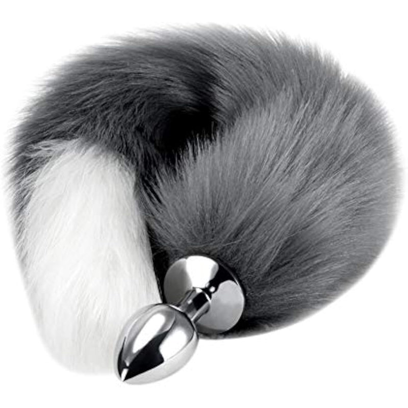 Anal Butt Plug Stainless Steel Anal Stopper Sm Anus Toy With Faux Fox Tail