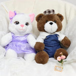 Brown Bear Stuffed Animal In Shirt Back Pants Soft Plush Toy Cute Plushies For Girls Boys Birthday