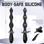 3 Motor Vibrating Anal Beads & Plug, 10.25'' Silicone Anal Trainer Dildo Vibrator Prostate Massager With Handle, Rechargeable Butt Plug With 10 Vibrations, Adult Sex Toys & Games For Men Women Couples