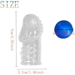 Reusable Penis Sleeve Cock Ring, Soft Men Cock Sleeve Extender Enlargement Cover Delay Ejaculation Long Lasting Stronger Strechy Realistic Penis Ring Dildo Adult Sex Toys For Men Couple (L)