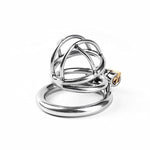 Chastity Cage For Men Steel Cock Cage With Penis Ring Male Ventilation Small Chastity Devices Locked Penis Exercise Sex Toy For Adult (2-Ring-45Mm)