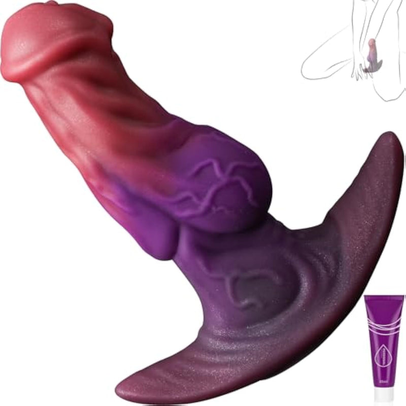 5.95'' Large Monster Dildo Butt Plug, Medium Silicone Knot Fantasy Dildo With Curved Base, Anal Stretcher Prostate Toy, Big Anal Plug Trainer Adult Sex Toys For Men Women Couples Advanced Players