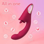 Vibrator Sex Toys For Women, Adult Toys Vibrators Rose Sex Toy With 9 Licking & Flapping Modes, 9 Vibrations Tongue Clit Stimulator, G Spot Vibrator Female Sex Toys Sex Novelties