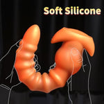 Large Anal Beads Butt Plug For Men & Women, Soft Liquid Silicone Butt Plugs With Ridges Knots Dildo For G-Spot Vaginal Stimulation, Long Anal Toys For Prostate Massage, Huge Adult Sex Toys, 13.3 Inch