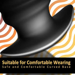 Anal Plug Hollow Ribbed Butt Plug Trainer For Comfortable Wear Ass Tunnel Hive Prostate Massager With Curved Base Sex Toy For Women Men Black (M)