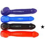 Stout Silicone Strapless Strap-On, Harness-Free Double Dildo (Without Vibrator) Thick Size: 5.75 X 1.75 Inches In Black.