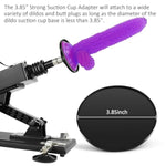 Sex Machine Dildo Attachments 3.85" Suction Cup Adapter 3Xlr Connector And 2 Types Suction Cup Dildos, Universal Dildo Mount Holder Sex Machine Accessories