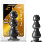 Sex Toys - Jet Fierce Beaded Butt Plug - 10 Inch - Girthy Anal Plug Probe Stretcher For Vaginal & Prostate Stimulation - Lock On Compatible - Women Men & Unisex - Carbon Metallic Black