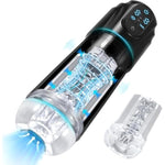 Automatic Sucking Masturbator For Men - Upgraded Male Masturbators Cup With 10 Vibrating & Suction, Hands Free Blowjob Adult Sex Toys Stroker Pocket Pussy With 3D Textured For Male Penis Pumps | Black