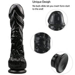 9.25 Inch Realistic Dildo Big Thick Head For Size Queens, Realistic Skin Texture, Flexible Silicone Adult Sex Toy With Powerful Suction Cup Anal Dildos For Women, Couples, Men