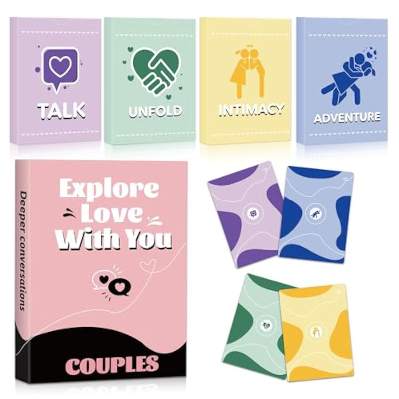 Couples Games For Adults, Couples Games For Date Nights, Deep Relationship Conversation And Adventure Cards Game, Romantic Gifts For Anniversary Valentines For Him And Her