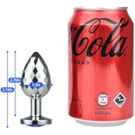 Metal Butt Plug Jewel Anal Plug With Rhomboid Surface For Prostate Massage Anal Training Adult Sex Toys For Men Women Couples