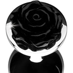 Lynx Aluminum Alloy Black Rose Anal Plug - Smaller