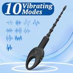 Vibrating Penis Plug Male Vibrator Male Sex Toys Penis Vibrator Dilators 10 Vibration Modes Full Silicone Penis Toys Urethral Plug Urethral Vibrator For Men Urethral Sound