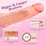 Realistic Dildo To Enlarge Prolong,Monster Dildo Adult Male Sex Toys Enlarger For Men Couple,3D Realistic Pocket,Strap-On System With Adjustable Belt,Reusable Pump Sleeve Cock Extender(8.4Inch)