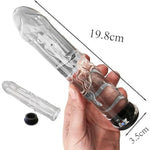 Manyjoy Glass Hollow Dildo with Stopper Vaginal Massager Anal Plug Hot/Ice Penis Sex Toys