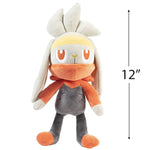 Large 12" Raboot Plush - Officially Licensed - Sword & Shield Scorbunny Evolution - Authentic Soft Stuffed Animal Toy Figure - Christmas Stocking Stuffer Gift For Kids, Boys, Girls - 2+