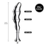 8.23”G-Spot Dildo, Curved Stainless Steel Prostate Massager with KlicLok System, Smooth Anal Wand, High-end Series