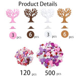 18 Sets Valentine's Day Foam Wreath Craft Kits with Heart Stickers for Kids