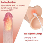 6In1 Thrusting Dildo Vibrator Adult Sex Toys Realistic Silicone Suction Cup Dildos With 3 Vibration 5 Thrust Modes With Roating,Remote Control Vibrators Adult Sex Toys & Games For Women Men (Light)