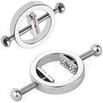 Sm Sex Toys, Stainless Steel Nipple Clamps And Silicone Realistic Dildo Gag With Ball Adjustable Adult Body Restraints Toys