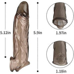 Reusable Sleeves Sk1 Girth For Men Extender Enlarger Extension Enhancer Ball Stretch Sleeve Girth Best Gift-(Black/Sk)