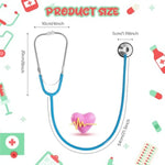 Kids Stethoscope, 2 Pack Real Working Nursing Stethoscope For Kids Role Play, Toddler Doctor Play Set For Boys Girls, Toy Medical Kit Nurse Cosplay Costume Accessories, Blue