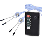 Bdsm Nipple Clamps Set With Electro Shock Controller – Adjustable Non-Piercing Erotic Toys For Sex Bondage And Restraint Play