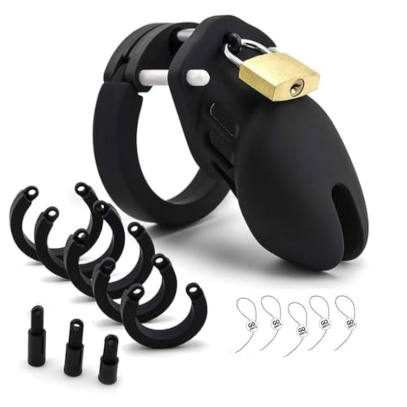 Chastity Cage – Ergonomic Breathable Cock Cage Chastity Device Soft Silicone Black Male Penis Cage, Lightweight Chastity Devices With Ventilation, Adult Sex Toys For Men