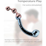 Double Ended Thrusting Dildo Stainless Steel Anal Beads Butt Plug Adult Toys Prostate Massager G Spot Stimulator Wand Small Dildo Orgasm Toy
