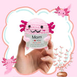 Mom Gifts From Daughters, Love Mom Gifts For Mothers Day Birthday,Positive Crochet Axolotl Plush Emotional Support Stuffed Animals, Christmas Stocking Stuffers Small Axolotl Toy Presents For Mama